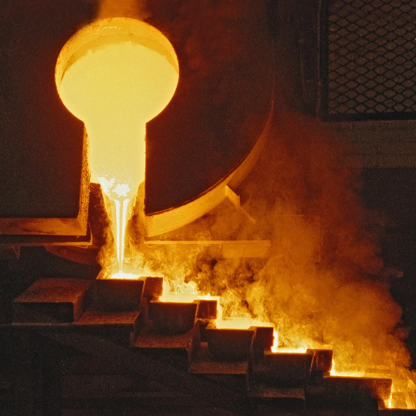 Inside a melting station.