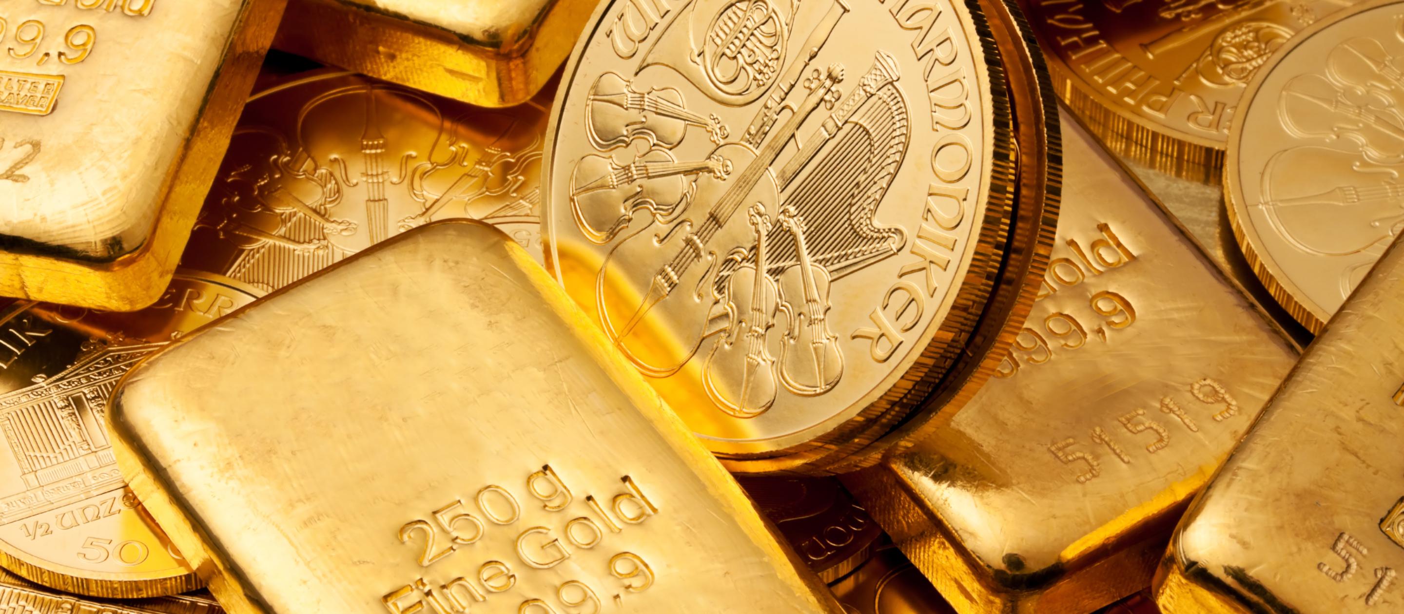 Pile of stacked shiny golden Euro coins close-up.
